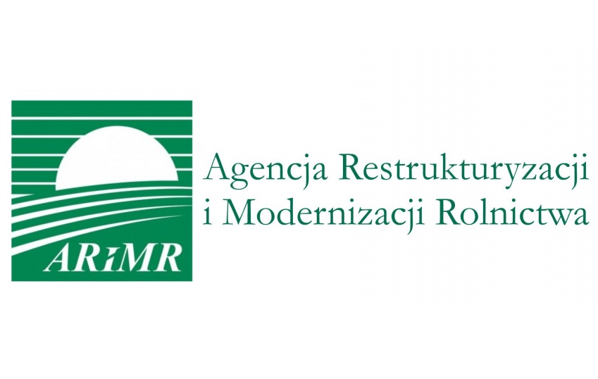 Zielone logo Agencji Restrukturyzacji i Modernizacji Rolnictwa.