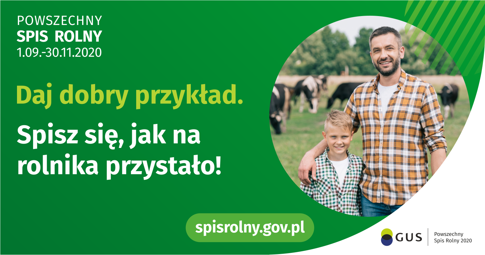 Baner reklamujący Powszechny Spis Rolny