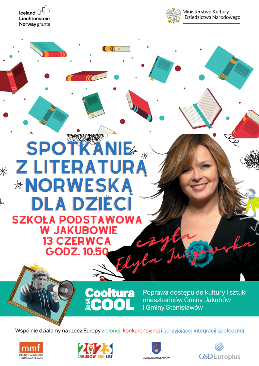 W szkole podstawowej w Jakubowie odbędzie się spotkanie z udziałem Edyty Jungowskiej.