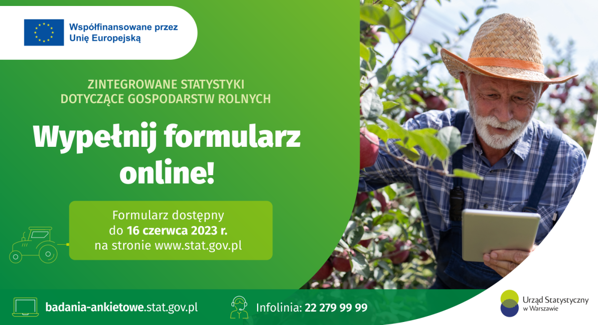 1 czerwca rozpoczną się dwa ogólnopolskie badania: zintegrowane statystyki dotyczące gospodarstw rolnych (formularz R-SGR) oraz badanie pogłowia świń oraz produkcji żywca wieprzowego (formularz R-ZW-S). Obowiązek udziału w danym badaniu ma każde wylosowane gospodarstwo rolne.